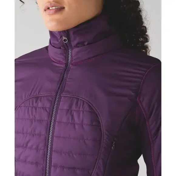 Lululemon First Mile Jacket Darkest Magenta Purple Full Zip Women's Size 2 - Picture 6 of 16